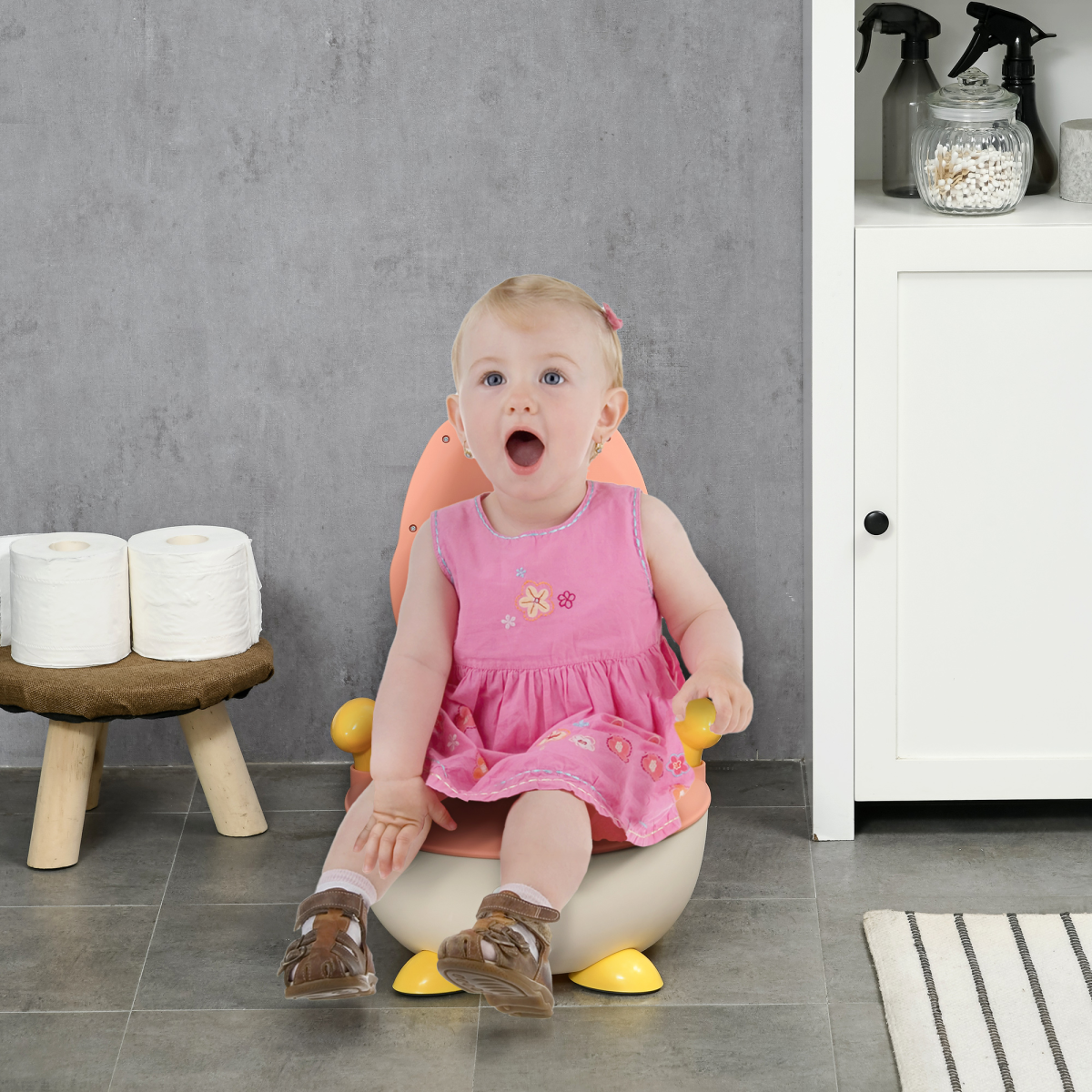 ZONEKIZ Infant Potty Training Toilet with Splash Guard