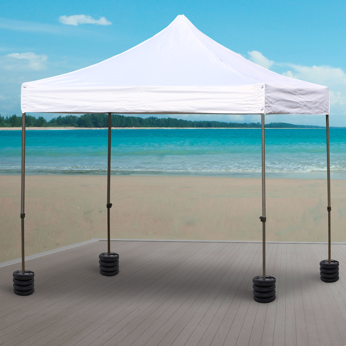 Set of 4 Gazebo Tent Canopy Weight Sand Fillable Strong Plastic Durable