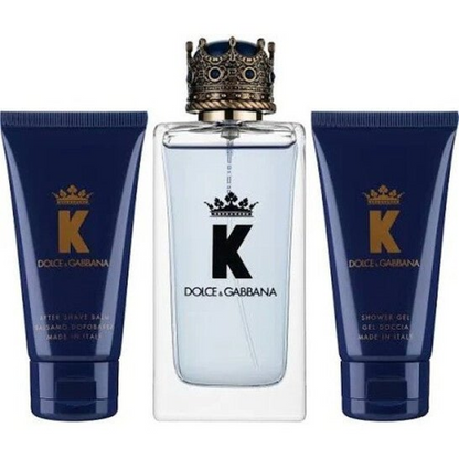 Dolce & Gabbana K Gift Set (Eau De Toilette Spray 100ml  Shower Gel 50ml  Aftershave Balm 50ml)