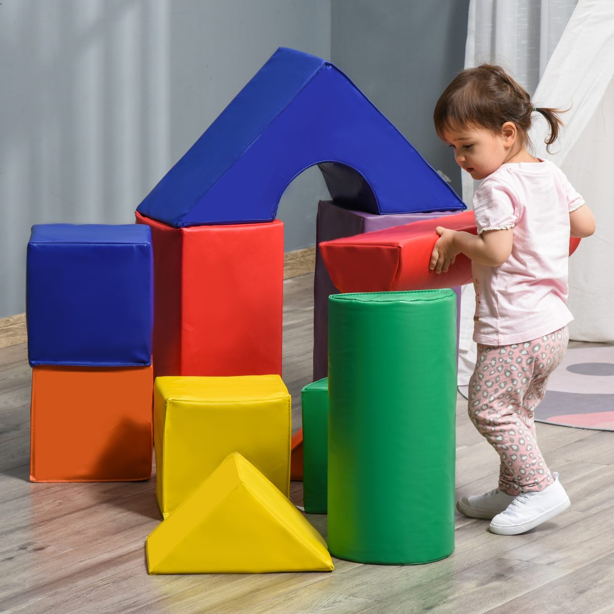 11 Pcs Kids Soft Foam Puzzle Play Blocks Set Learning Toddler Activity Fun Toy