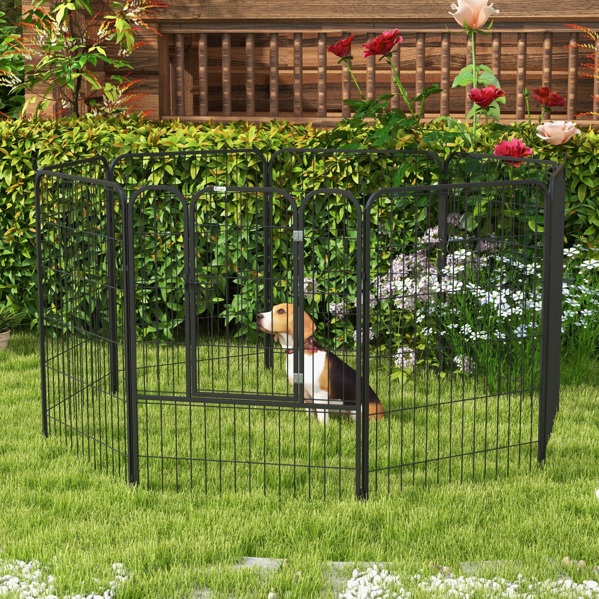 4 Sizes Pet Playpen Dog Rabbit  Puppy Cage Folding Run Fence Metal Hutch