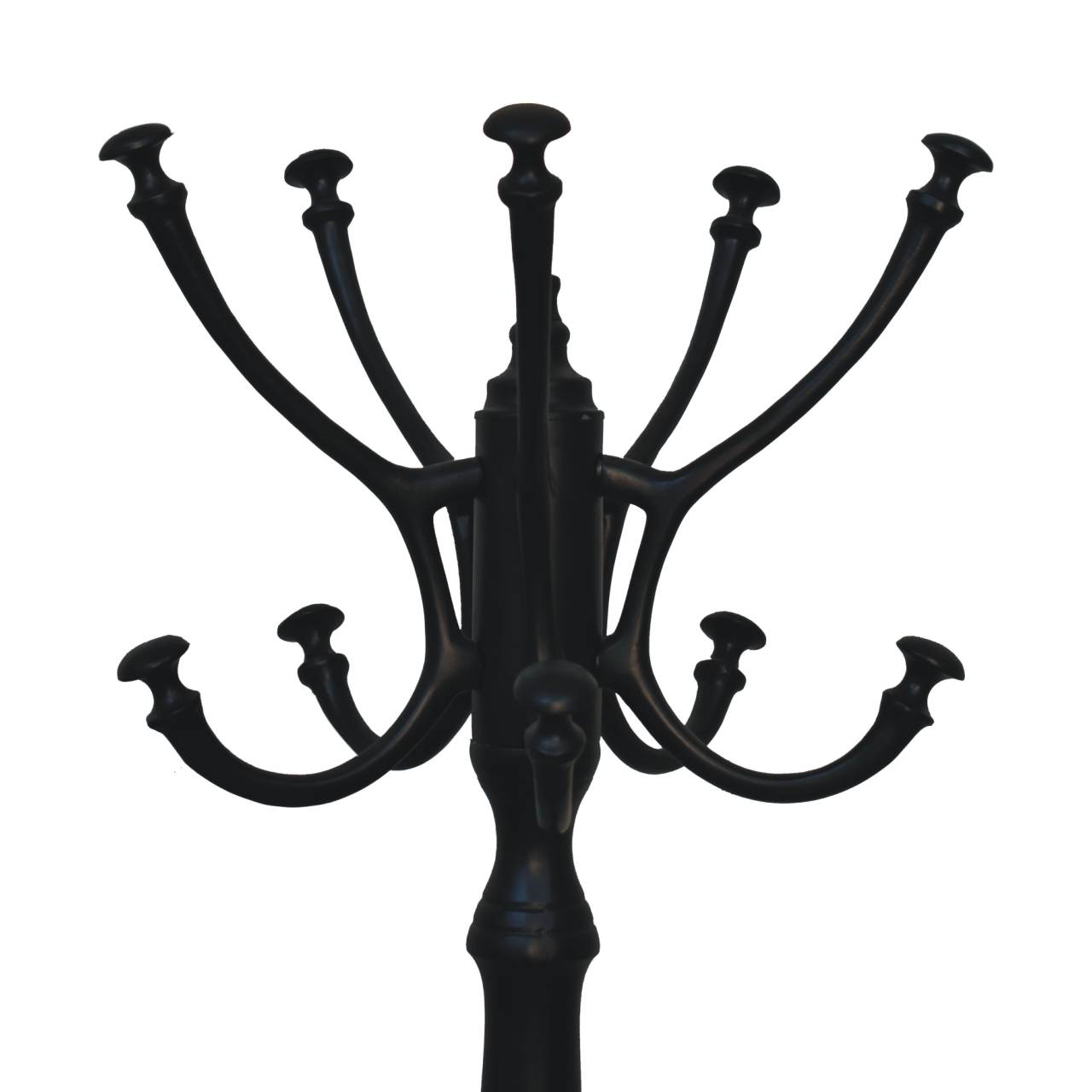 Artisan Furniture Black Coat Stand, 6 Hooks, Black