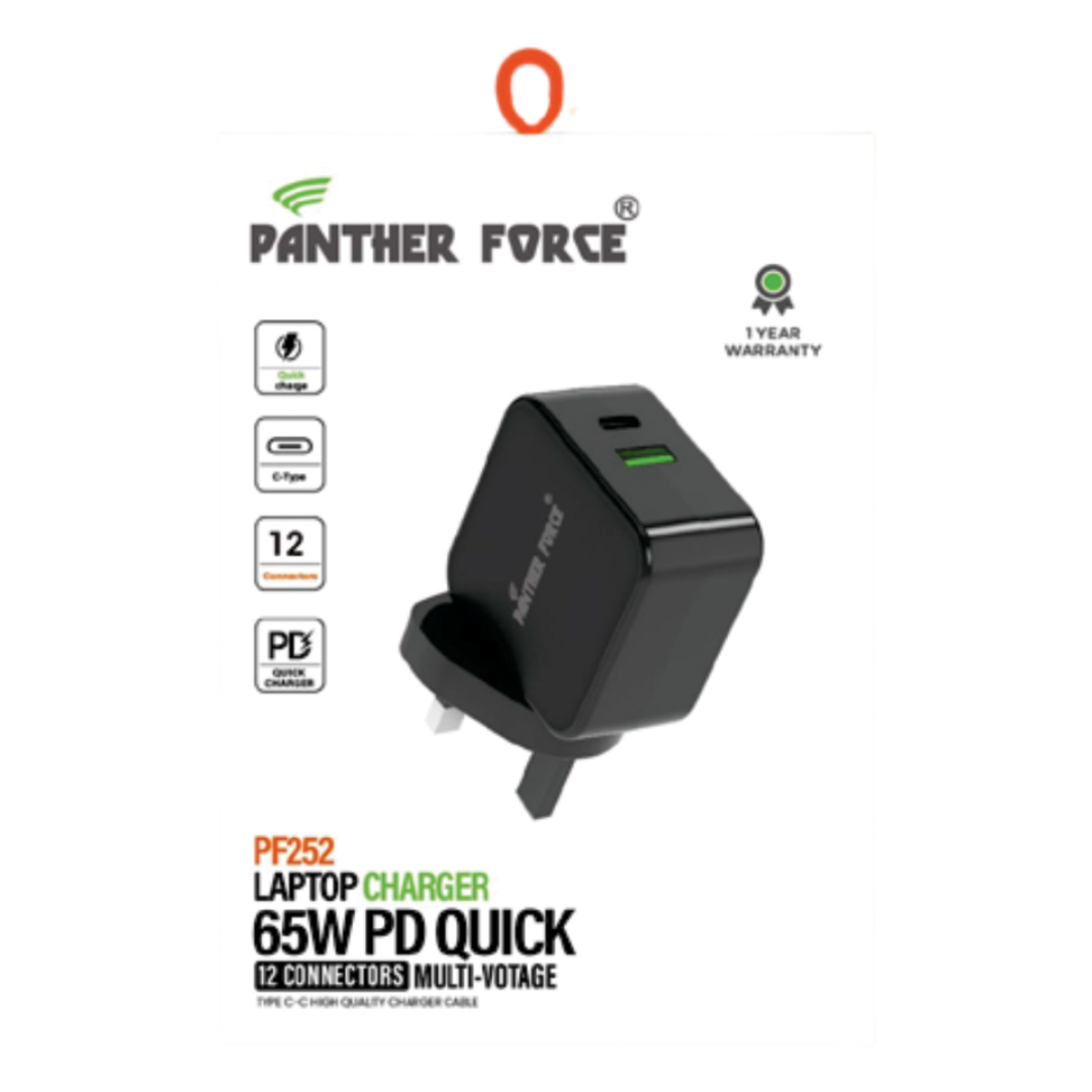 Panther Force 65W Type-C Fast Laptop Charger
