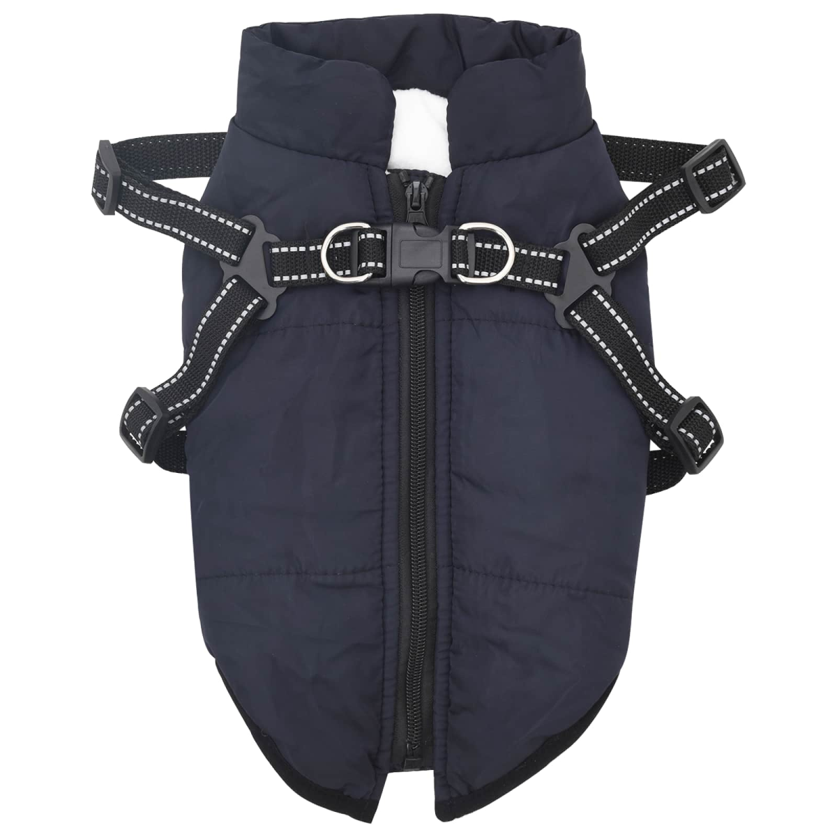 vidaXL Dog Coat Navy Blue L40