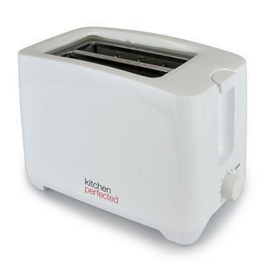 Kitchen perfected kettle 2000W Fast Boil 1.7L and  2 slice toaster - White