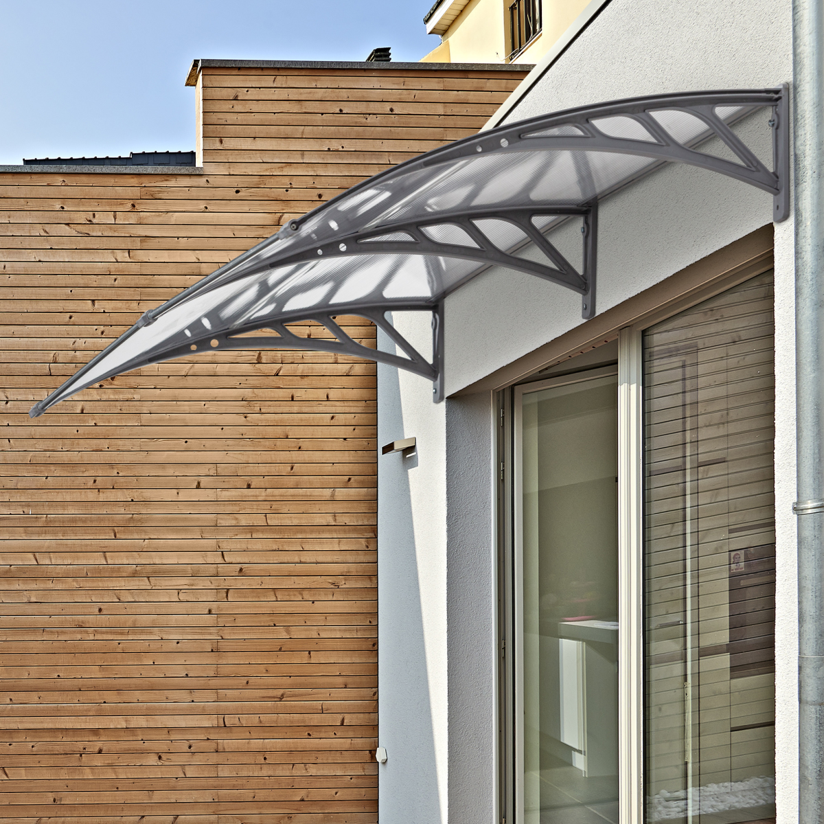 Door Canopy Awning Outdoor Window Rain Shelter Cover Clear