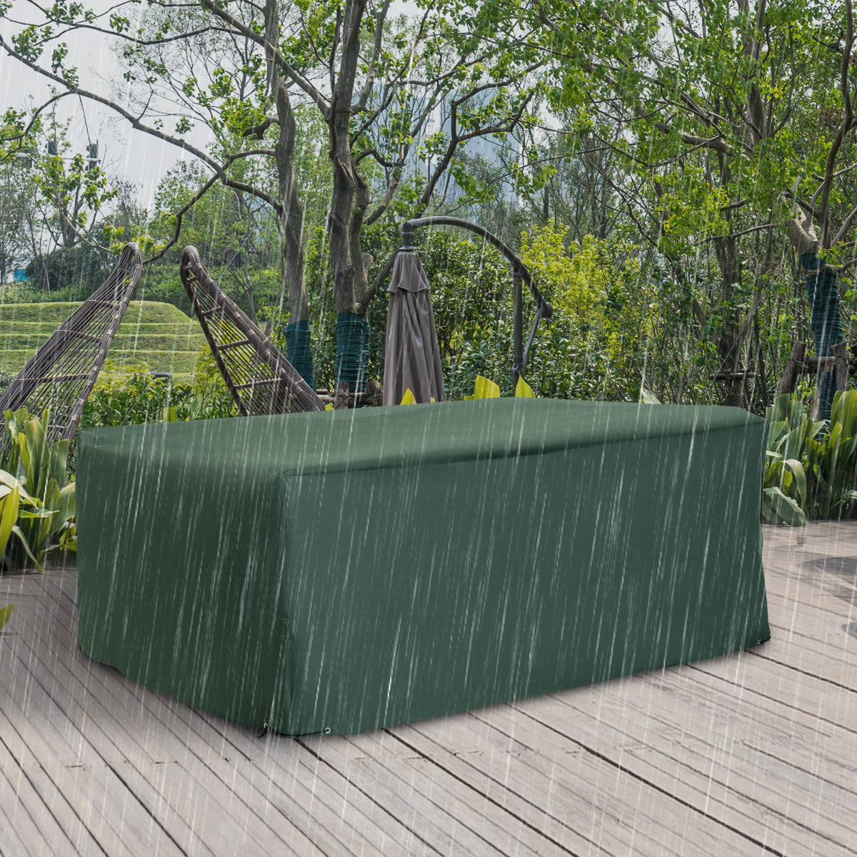 Furniture Cover, 222Lx155Wx67H cm-Green