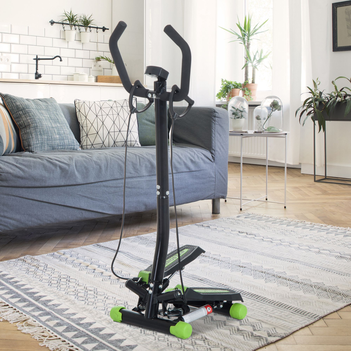 Stepper Step Machine w/ Resistance Bands Fitness Exercise Workout HOMCOM