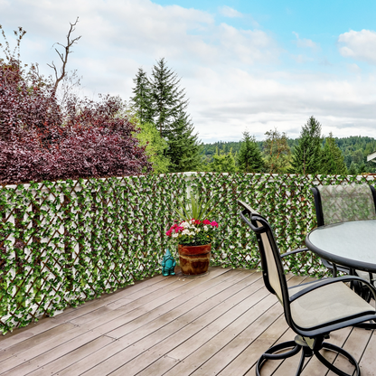 Outsunny 2 Pieces Decorative Trellis with Artificial Leaves, 2m x 1m, Eucalyptus