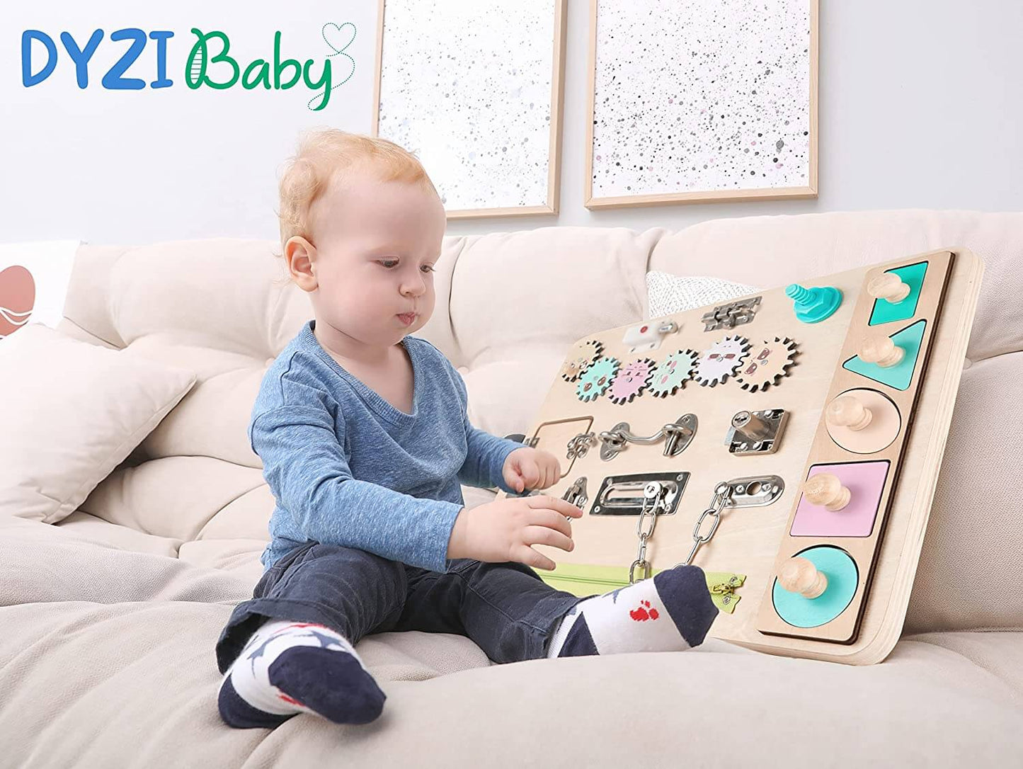 DYZI Montessori Busy Board for Toddlers