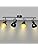 Unikcst LED Ceiling Spot Light Rotatable Retro 4 Way Spotlights Black Light Fitting E14 240V for Kitchen Bedroom Living Room (No Bulbs)