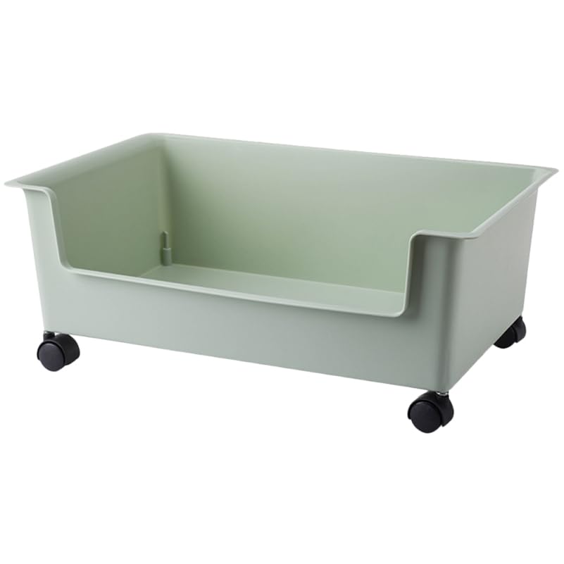 Healifty Book Storage Container on Wheels Plastic Storage Box with Wheels under Desk Bookcase for Dormitory Office and Home for Books and Sundries