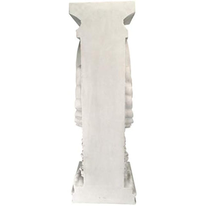 Design Toscano JE122391 Trapezophoron Winged Lion Pedestal Column Plant Stand, Polyresin, Antique Stone, 78.5 cm
