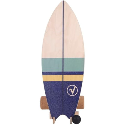 valuents Wooden Surfboard Balance Board with Roller for Neuromuscular Response Training + More: Stand