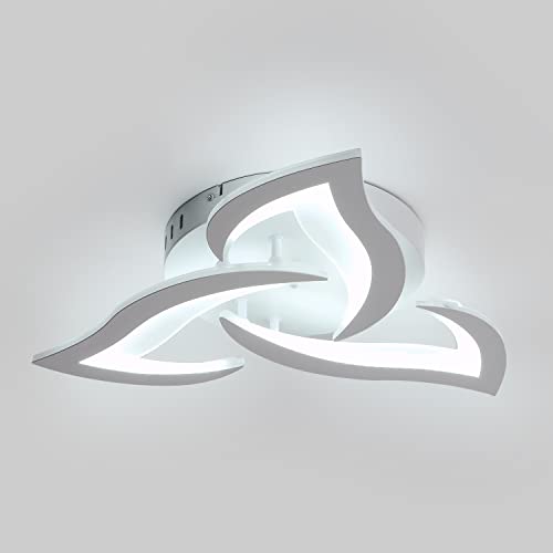KAUCQI LED Ceiling Light 56CM 15W Modern LED Ceiling Lamp 6000K 1500LM Children's Room Light Petal Lamp for Living Room Bedroom Kids Room