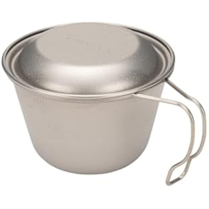Snow Peak Titanium Backpackers Cup, Silver, 322ml, Ultralight Japanese Made Stackable Cup for Eating, Drinking, Cooking and Measuring for Camping & Outdoors
