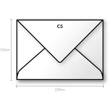 Clairefontaine - Ref 5532C - Pollen Envelopes (Pack of 20) - C5 Sized, 120gsm Paper, Gummed Seal, Inkjet & Laser Printer Compatible, Acid Free - Koala Grey