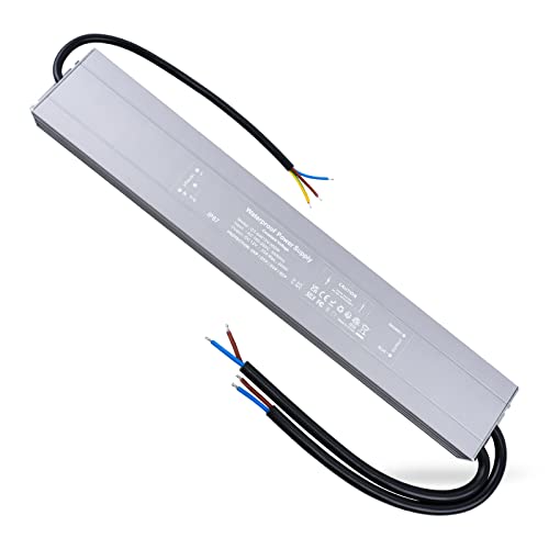 REYLAX 12V LED Driver Lighting Outdoor Transformer 300W 25A, IP67 Waterproof Transformer, Constant Voltage LED Power Supply, AC to DC Low Voltage Light Adapter, for Garden LED Lamps and Shed Light