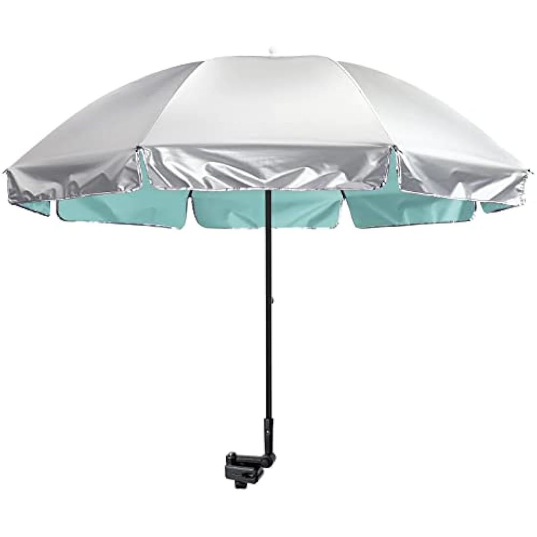 G4Free UPF 50+ Universal Clamp On Umbrella Adjustable Outdoor UV Protection Beach Chair Umbrella for Strollers, Wheelchairs, Patio Chairs, Golf Carts and Beach