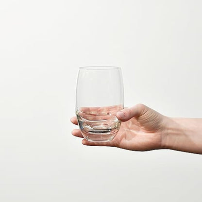 KROSNO Water Juice Tumbler Drinking Glasses | Set of 6 | 360 ML | Elite Collection | Crystal Glass | Perfect for Home, Restaurants and Parties | Dishwasher Safe