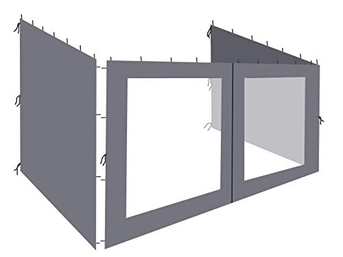 QUICK STAR 3 Curtains for Wall Tent Pergola 3x4m Anthracite