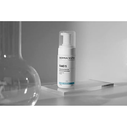 Dermaceutic Foamer 15 - Gentle foaming cleanser - Brightening face wash - Exfoliating cleanser for a clear and bright complexion - 100ml
