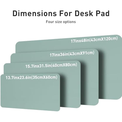 Aothia Leather Pad, Mouse Mat, Office Desk Pad, Non-Slip PU Leather Desk, Laptop Desk Pad, Waterproof Desk Writing Pad for Office and Home (60 cm x 35 cm, Light Blue)