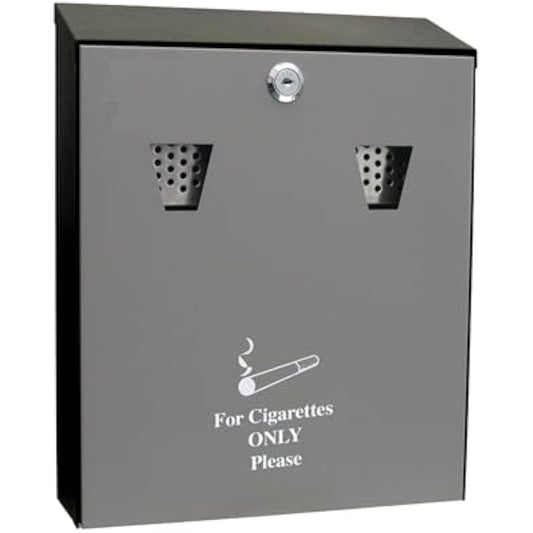 Cathedral Products Outdoor Ashtray with 3.1L Ash Bin & Integrated Extinguisher Panel