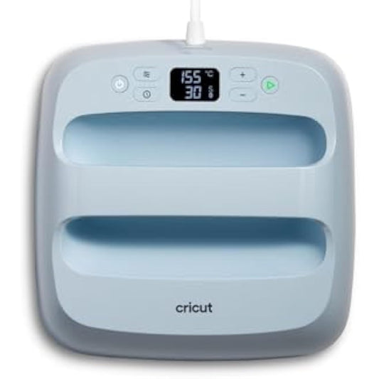 Cricut EasyPress 3| 22.5 cmx22.5 cm(9" x 9")Heat Plate|Heat Press for T-Shirts, Cushions and More|Use with Iron On Vinyl (HTV), Infusible Ink and Sublimation Products|Heats up to 205°C (400°F)Zen Blue