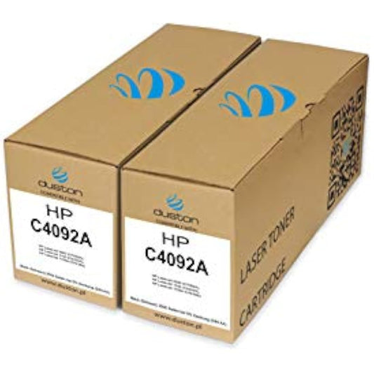2x C4092A, 92A Regenerated black toner cartridge Duston, compatible with HP Laserjet 1100 3200