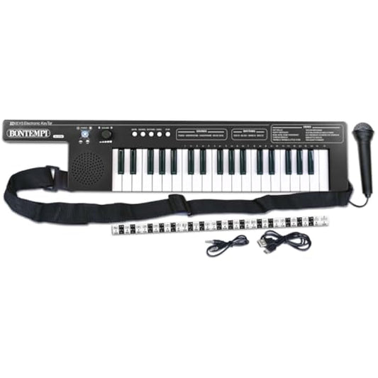 Bontempi | KeyRhythm - 37 Keys Keytar with Shoulder Strap and Rechargeable Battery for Unlimited Music Freedom