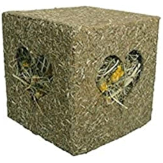 Rosewood Naturals I Love Hay Forage Cube, Small Animal Treat and Gnaw Toy for Rabbits, Guinea Pigs, Chinchillas, Degus, Hamsters, Gerbils, Mice and Rats - Large