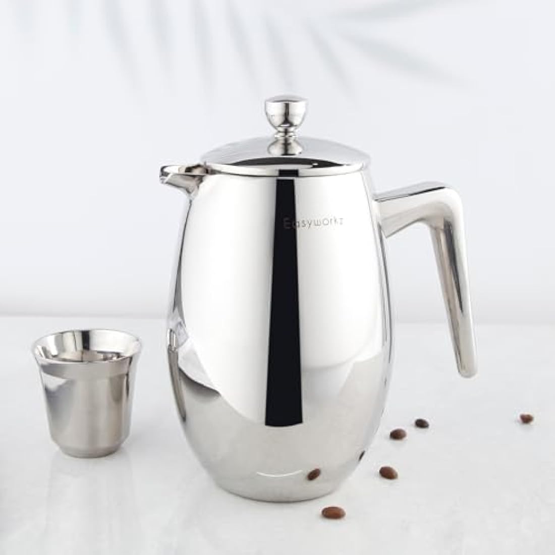 Easyworkz Nando Double Wall French Press Coffee Maker 700ml Stainless Steel Insulated Thermal Cafetiere
