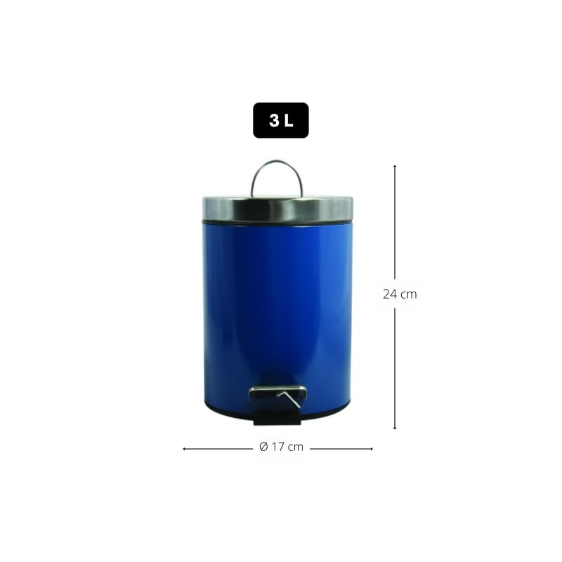 MSV Pedal Bin, Dark Blue, 3 Litre