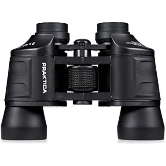 Praktica Falcon 8x40mm Porro Prism Field Black Binoculars - Fully Coated Lenses, Sturdy Construction, Aluminium Chassis, Sharp Clear Image, Bird Watching, Sailing, Hiking, Sightseeing, Astronomy