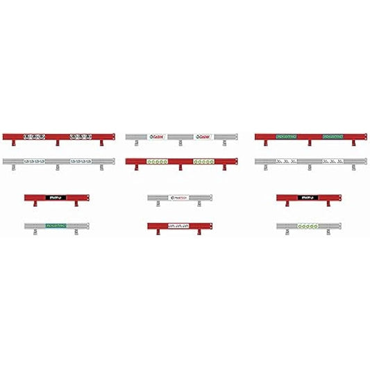 Scalextric Classic Barriers with Stickers,Grey/Red,38.1 x 12.7 x 5.08 cm; 300 Grams
