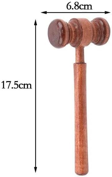 Rzcin Brown Handmade Wooden Gavel, Vintage Judge Gavel, Auction Gavels, Props and Clothing Accessories, Office Desk Accessories