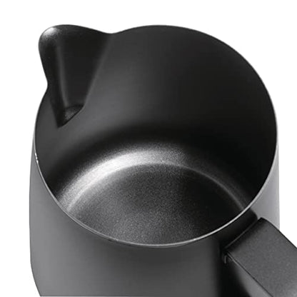 Olympia Black Non-Stick Milk Frothing Jug 900ml - Stainless Steel Jug Steaming Pitcher Dishwasher Safe CM608