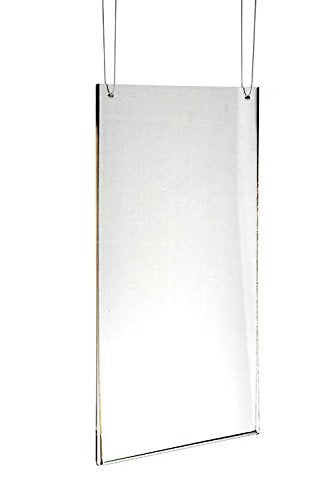 EUROPEL A4 Acrylic Table Display Stand – Double Sided, 2 Hanging Eyelets, Crystal Clear, Tilted Back, for Office, Restaurant and Hotel