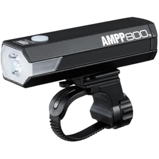 CatEye AMPP Super Bright LED Bicycle Front Lights - OptiCube Technology, IPX4 Waterproof Rated, FlexTight Easy Fit Bracket | USB Rechargeable Bike Light | Front Bike Lights | Bicycle Accessories