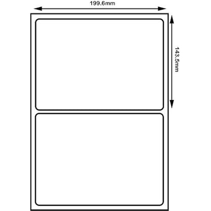 SmithPackaging A4 Self Adhesive Address Labels Sticker Paper, 2 Labels Per Sheet, 100 Sheets,199.6 x 143.5mm 200 Labels