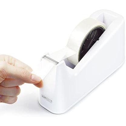 Rapesco 1486 500 Heavy Duty Tape Dispenser with 2 Tape Rolls, White