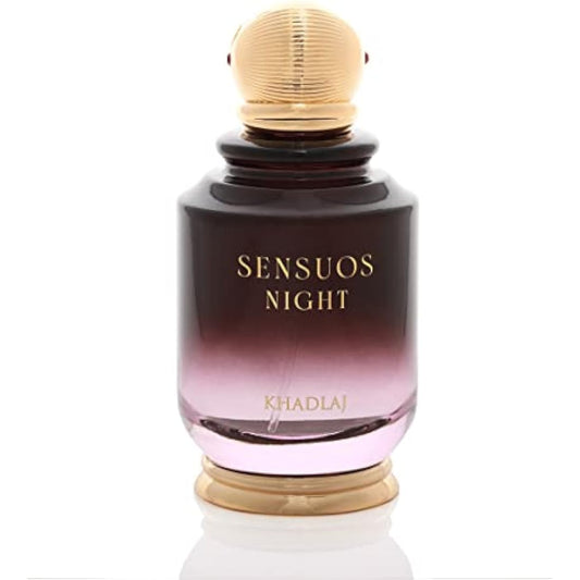 Sensuous Night 100ml Eau de Parfum Spray by Khadlaj Perfumes – Luxurious Fruity Floral & Woody Fragrance for Special Occasions