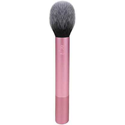 Real Techniques Ultra Plush Blush Makeup Brush, For Loose, Cream, or Pressed Blush, Rosy Glow Cheeks, Fluffy Powder Brush, Aluminum Ferrules, Synthetic Bristles, Vegan and Cruelty Free, 1 Count