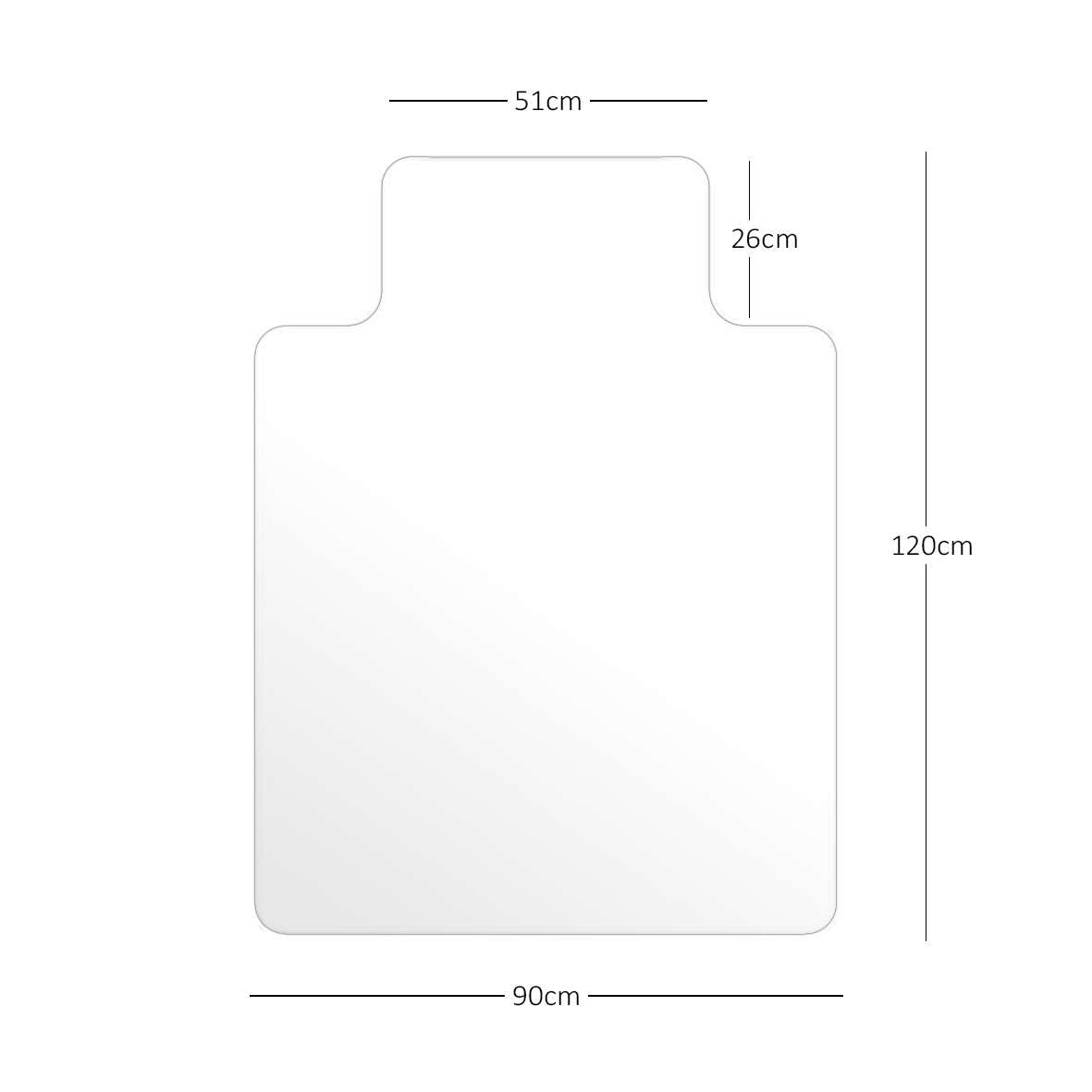 Clear Chair Mat, Non-Slip PVC Clear Wooden Floor Protector Mat with Round Edge, Heat Resistant & Waterproof Flooring Protector for Home and Office