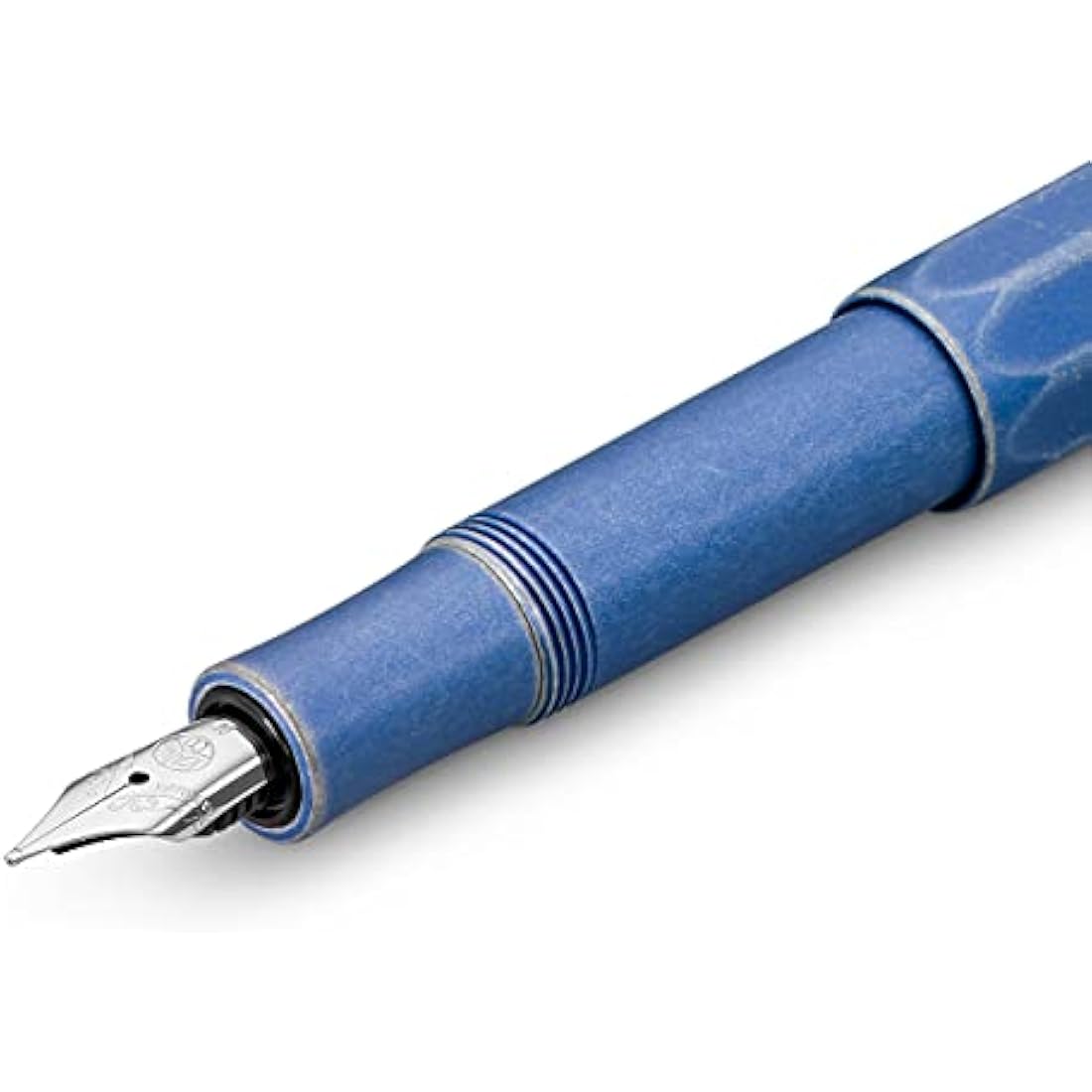 Kaweco AL SPORT Fountain Pen Stonewashed Blue I Premium Fountain Pen for Ink Cartridges I Exclusive Fountain Pen 13 cm I Nib: B (Broad)
