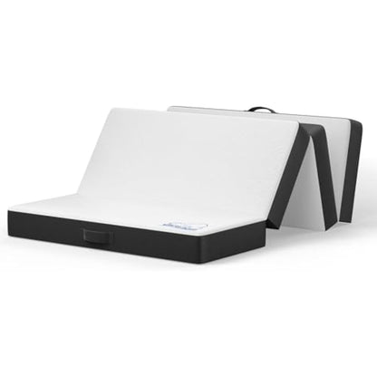 wowttrelax Folding Mattress single, 6 Inch Foldable Floor Mattress Single Memory Foam, 4 Fold Easy Storage With Washable Cover & Pressure Relief for Camping, Caravans, Travel, Guest (90x190x15cm)