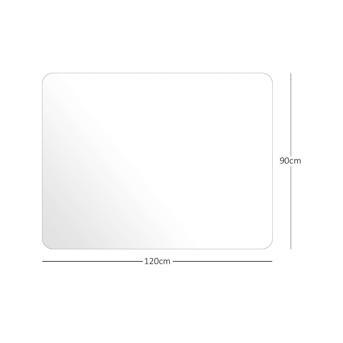 Nicoman Frosted (Semi-Clear) Chair Mat, Non-Slip PVC Wooden Floor Protector Mat with Round Edge