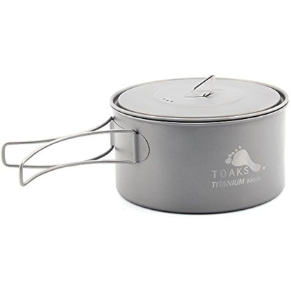 TOAKS Titanium Camping Pot Cup(375ml, 450ml, 550ml, 650ml, 750ml, 800ml, 900ml) … (900ml[POT-900-D130])