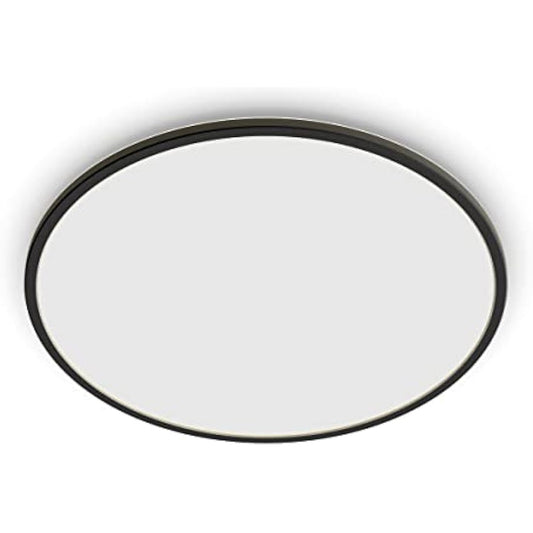 Philips LED SuperSlim Outdoor Ceiling Light 15W [Cool White - Black] Water Resistant IP54, For Garden, Patio and Terrace Lighting.